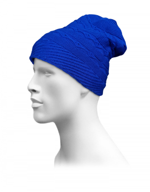 Unisex acrylic  self Designer Cap royal blue